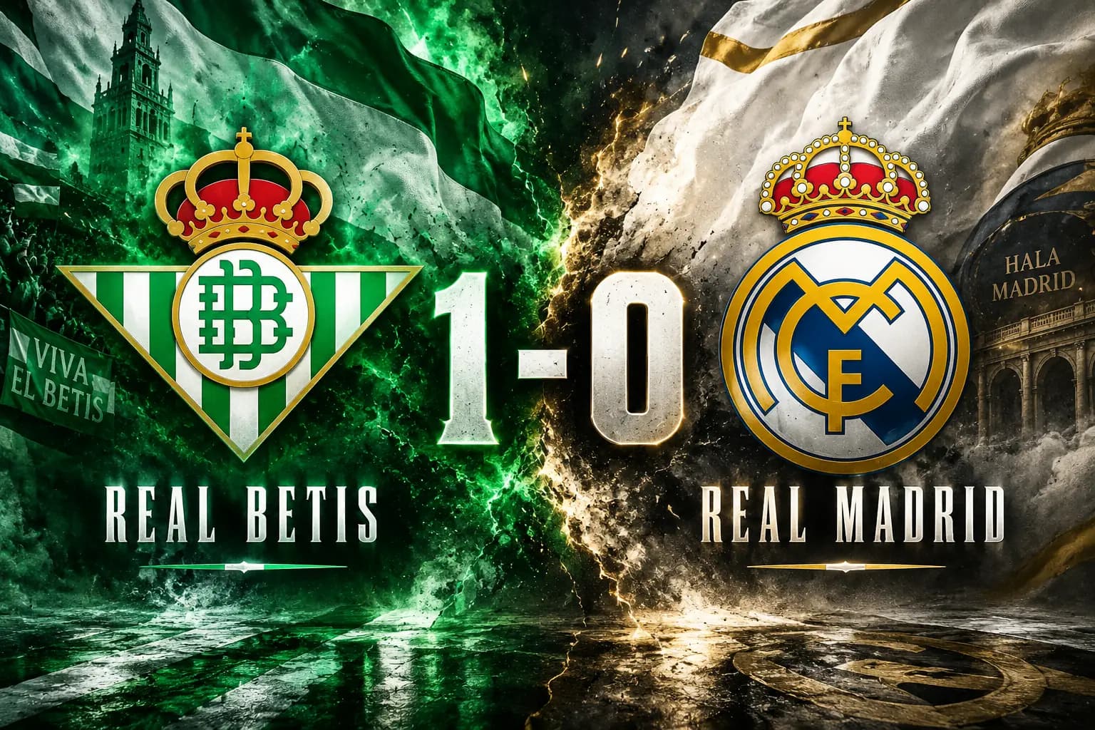 Álvaro Valles celebrates after saving Kylian Mbappé’s late penalty during Real Betis’ 1-0 LaLiga victory over Real Madrid.