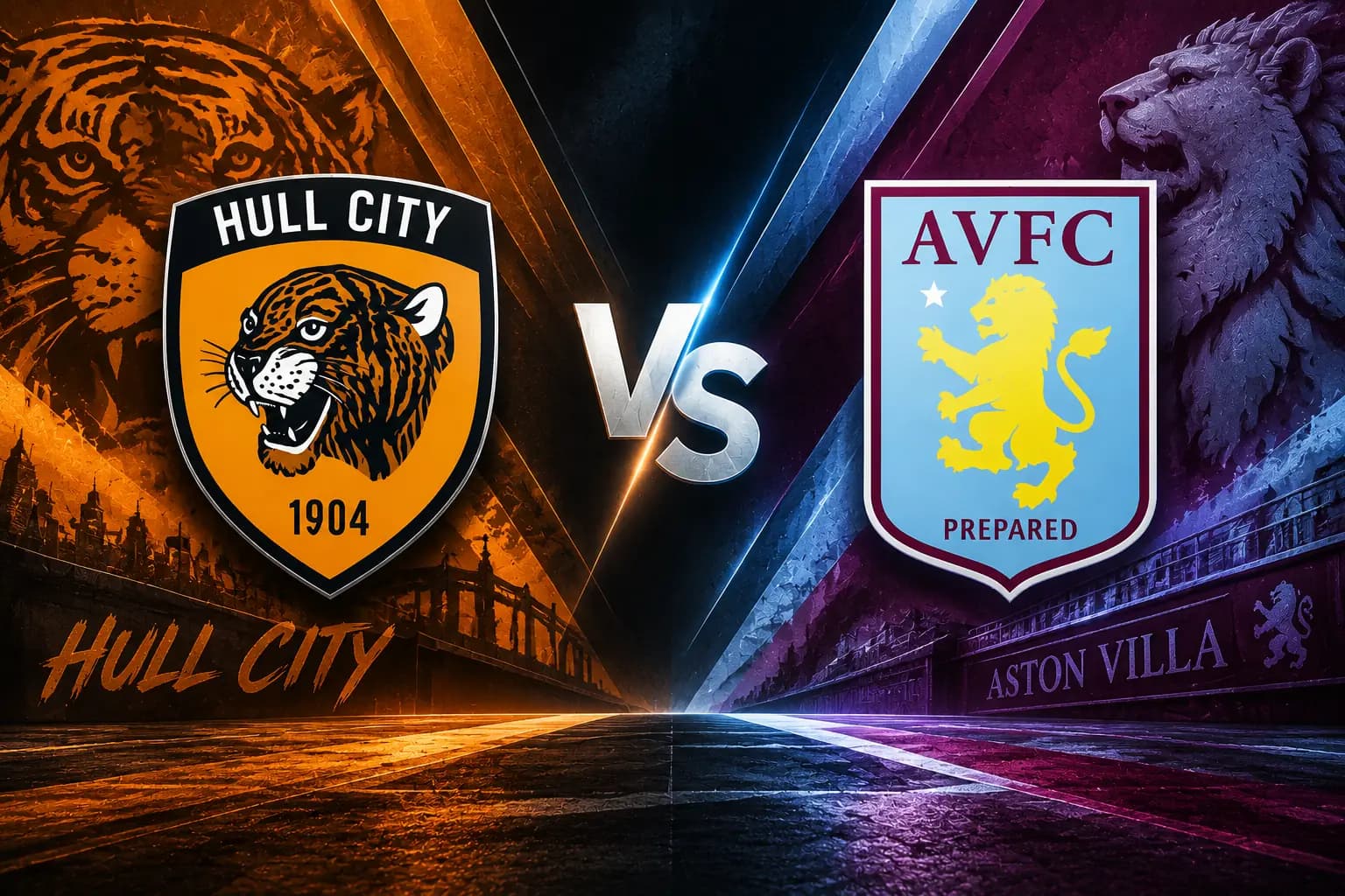 Hull City prepare to host Aston Villa in their Premier League match at the MKM Stadium.
