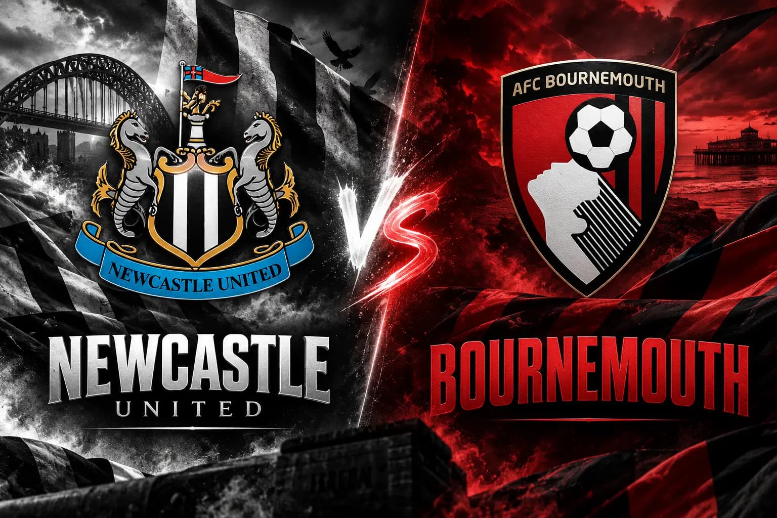 Newcastle United prepare to host Bournemouth in their Premier League match at St. James’ Park.