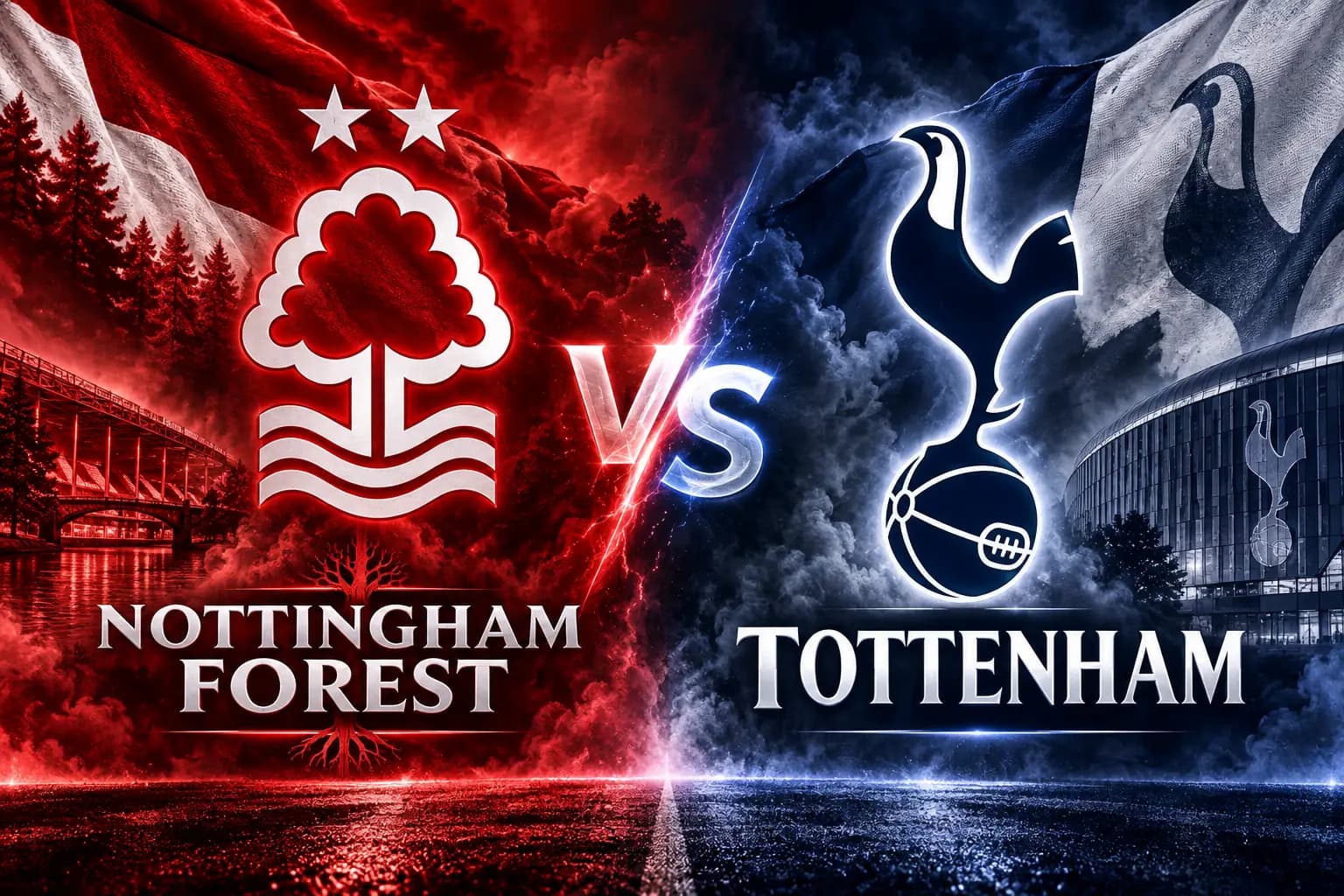 Tottenham Hotspur prepare to face Nottingham Forest in their Premier League match at the City Ground.