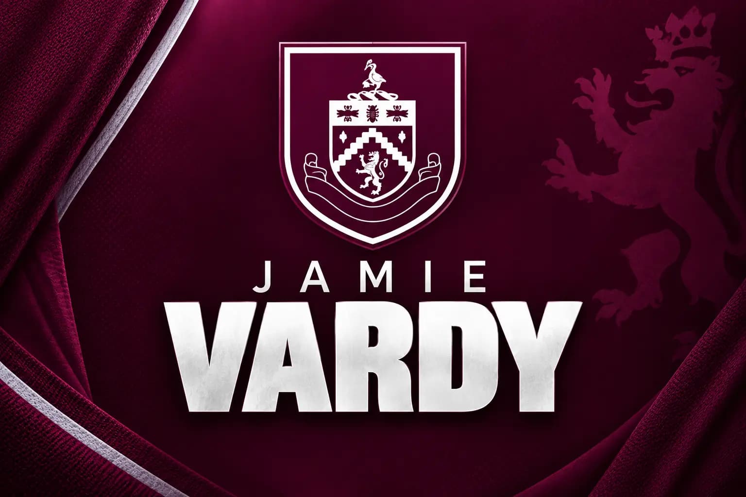 Jamie Vardy after completing his move to Burnley on a contract until the end of the season.