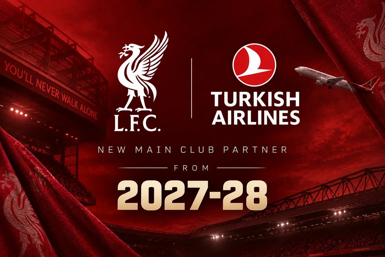 Liverpool FC announce Turkish Airlines as their new main club partner from the 2027-28 season.